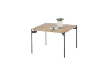 Couchtisch >ALTO< in Eiche, massivholz / Metall - 60x38x60cm (BxHxT)