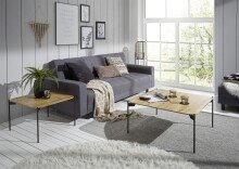 Couchtisch >ALTO< in Eiche, massivholz / Metall -...