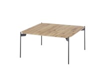 Couchtisch >ALTO< in Eiche, Massivholz / Metall -...