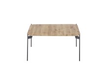 Couchtisch >ALTO< in Eiche, Massivholz / Metall - 80x38x80cm (BxHxT)