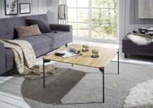Couchtisch >ALTO< in Eiche, Massivholz / Metall -...