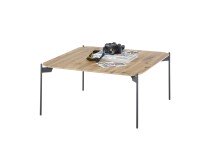 Couchtisch >ALTO< in Eiche, Massivholz / Metall - 80x38x80cm (BxHxT)