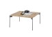 Couchtisch >ALTO< in Eiche, Massivholz / Metall - 80x38x80cm (BxHxT)