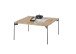 Couchtisch >ALTO< in Eiche, Massivholz / Metall - 80x38x80cm (BxHxT)
