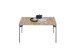 Couchtisch >ALTO< in Eiche, Massivholz / Metall - 80x38x80cm (BxHxT)