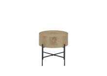 Beistelltisch >MANACOR< in Eiche Dekor, Holzwerkstoff/ Metall - 45x45cm (HxD)