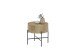 Beistelltisch >MANACOR< in Eiche Dekor, Holzwerkstoff/ Metall - 45x45cm (HxD)