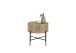 Beistelltisch >MANACOR< in Eiche Dekor, Holzwerkstoff/ Metall - 45x45cm (HxD)