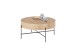 Couchtisch >MANACOR< in Eiche Dekor, Holzwerkstoff / Metall - 37x80cm (HxD)