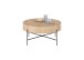 Couchtisch >MANACOR< in Eiche Dekor, Holzwerkstoff / Metall - 37x80cm (HxD)
