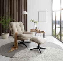 Satztisch >UBEDA< (2er-Set) in Eiche furniert - 50x50x50cm & 45x42x45cm (BxHxT)