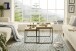 Satztisch >UBEDA< (2er-Set) in Eiche furniert - 50x50x50cm & 45x42x45cm (BxHxT)