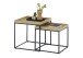 Satztisch >UBEDA< (2er-Set) in Eiche furniert - 50x50x50cm & 45x42x45cm (BxHxT)