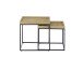 Satztisch >UBEDA< (2er-Set) in Eiche furniert - 50x50x50cm & 45x42x45cm (BxHxT)