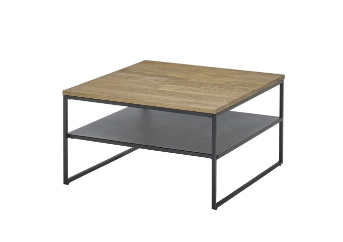 Couchtisch >MINERAL< in Eiche, Massivholz / Metall - 70x40x70cm (BxHxT)