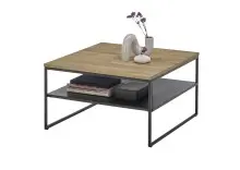 Couchtisch >MINERAL< in Eiche, Massivholz / Metall...