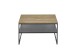 Couchtisch >MINERAL< in Eiche, Massivholz / Metall - 70x40x70cm (BxHxT)