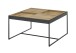 Couchtisch >LARKANA< in Eiche furnier, Holzwerkstoff / Metall - 83x45x83 (BxHxT)