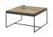 Couchtisch >LARKANA< in Eiche furnier, Holzwerkstoff / Metall - 83x45x83 (BxHxT)