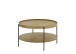 Couchtisch >ARENAL< in Eiche furnier, Holzwerkstoff / Metall - 45x80cm (HxD)