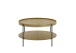 Couchtisch >ARENAL< in Eiche furnier, Holzwerkstoff / Metall - 45x80cm (HxD)