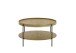 Couchtisch >ARENAL< in Eiche furnier, Holzwerkstoff / Metall - 45x80cm (HxD)