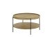 Couchtisch >ARENAL< in Eiche furnier, Holzwerkstoff / Metall - 45x80cm (HxD)