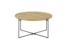 Couchtisch >TREVISO< in Eiche, Massivholz / Metall - 40x80cm (HxD)