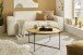 Couchtisch >TREVISO< in Eiche, Massivholz / Metall - 40x80cm (HxD)