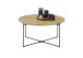 Couchtisch >TREVISO< in Eiche, Massivholz / Metall - 40x80cm (HxD)