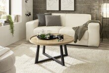 Couchtisch >CASORIA< in Eiche furniert - 80x40x80x80 (BxHxTxD)