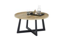 Couchtisch >CASORIA< in Eiche furniert - 80x40x80x80 (BxHxTxD)
