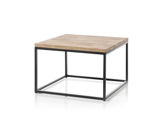 Couchtisch >SAKURA< in Asteiche, Massivholz / Metall - 70x45x70cm (BxHxT)