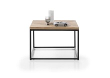 Couchtisch >SAKURA< in Asteiche, Massivholz / Metall - 70x45x70cm (BxHxT)