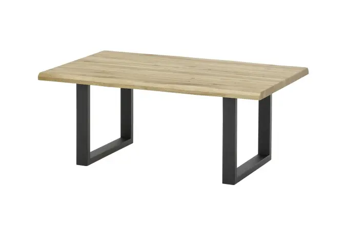 Couchtisch >HAVANNA< in Eiche, Massivholz / Metall - 110x45x70cm (BxHxT)