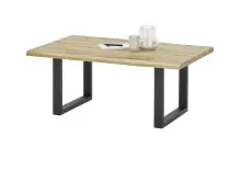 Couchtisch >HAVANNA< in Eiche, Massivholz / Metall - 110x45x70cm (BxHxT)