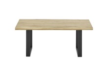 Couchtisch >HAVANNA< in Eiche, Massivholz / Metall - 110x45x70cm (BxHxT)