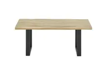 Couchtisch >HAVANNA< in Eiche, Massivholz / Metall - 110x45x70cm (BxHxT)