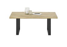 Couchtisch >HAVANNA< in Eiche, Massivholz / Metall - 110x45x70cm (BxHxT)