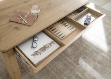 Couchtisch >ZWOLLE< mit Stauraum Schublade, in Eiche furniert - 110x45x70 (BxHxT)