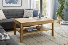 Couchtisch >SALEM< mit Schublade, Kernbuche, Massivholz - 115x54x70cm (BxHxT)