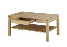 Couchtisch >SALEM< mit Schublade, Kernbuche, Massivholz - 115x54x70cm (BxHxT)