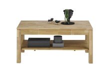 Couchtisch >SALEM< mit Schublade, Kernbuche, Massivholz - 115x54x70cm (BxHxT)