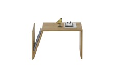 Beistelltisch >MOJAVE< in Eiche, Massivholz - 60x35x40cm (BxHxT)