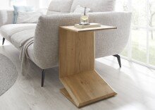 Beistelltisch >MOJAVE< in Eiche, Massivholz - 60x35x40cm (BxHxT)