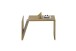Beistelltisch >MOJAVE< in Eiche, Massivholz - 60x35x40cm (BxHxT)