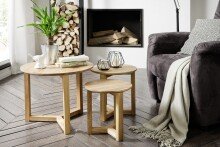 Satztisch >FAYE< (3er-Set) in Asteiche -...