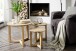 Satztisch >FAYE< (3er-Set) in Asteiche - Einzeltische B50xH42, B35xH35, B30xH32 cm