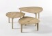 Satztisch >CAMILLA< (3er-Set) Asteiche massiv geölt - 60x27x60 / 60x35x60 / 80x43x80 cm