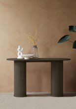 Konsolentisch >NOLA< in Eiche Smoked , MDF furniert - 130x75x40cm (BxHxT)